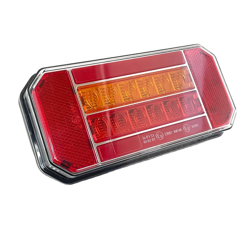 E-mark Amber Red Led Truck Light Dynamic Indicator Combination Led Signal Trailer Tail Light for Truck Trailer Boat